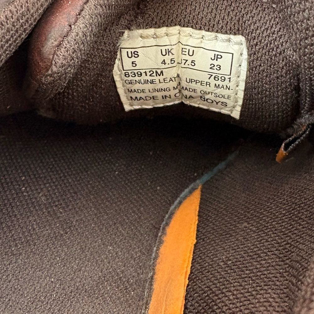 Timberland Boys Brown Leather Lace-Up Work Shoes - Picture 6 of 6